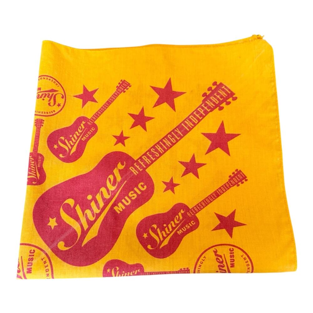 “Shiner Music” Festival Gold And Red Square Scarf